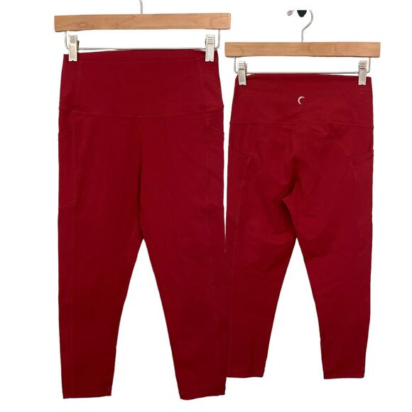 ZYIA Pants - Zyia Active Cropped Burnt orange Cropped Leggings Media pockets Size 6-8